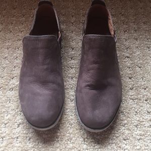 Brown slip on shoes